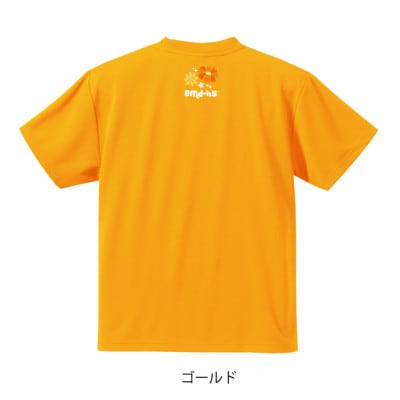 JTTA公認　卓球ユニフォーム【男女兼用(ドライ):160サイズ】ネバーバックダウンA　ゴールド