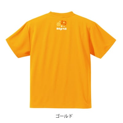 JTTA公認　卓球ユニフォーム【男女兼用(ドライ):Lサイズ】ネバーバックダウンA　ゴールド