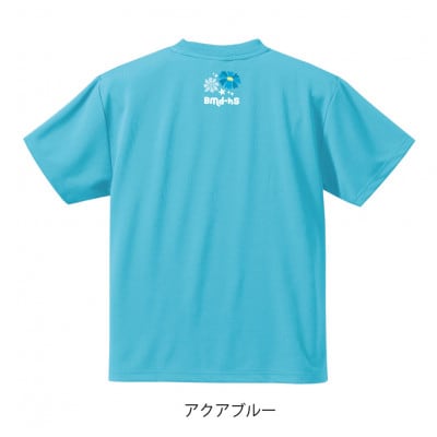 JTTA公認　卓球ユニフォーム【男女兼用(ドライ):Sサイズ】ネバーバックダウンA　アクアブルー