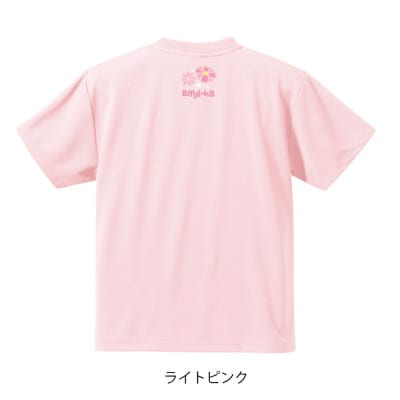 JTTA公認　卓球ユニフォーム【男女兼用(ドライ):Lサイズ】ネバーバックダウンA　ライトピンク