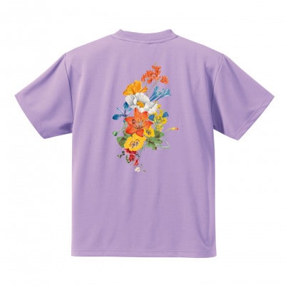 JTTA公認　卓球ユニフォーム【男女兼用(ドライ):150サイズ】フラワー　ラベンダー