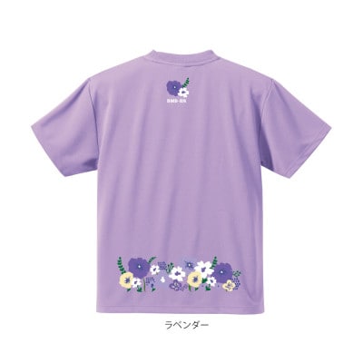 JTTA公認　卓球ユニフォーム【男女兼用(ドライ):160サイズ】フラワー2　ラベンダー