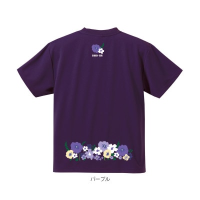 JTTA公認　卓球ユニフォーム【男女兼用(ドライ):140サイズ】フラワー2　パープル