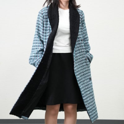 ファンシーツイードコート(グリーン×ブラック)