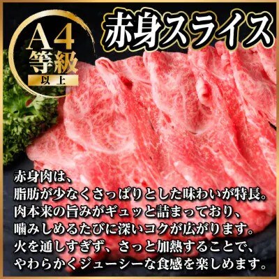 飛騨牛　厳選赤身スライス　1kg(500g×2) A4～A5等級　黒毛和牛 小分け　しゃぶしゃぶ用【配送不可地域：離島】