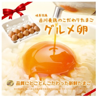 吉川養鶏のグルメ卵(L～Mサイズ10個×3パック)　贈答箱　羽島観光協会推奨【はしまブランド】認定品