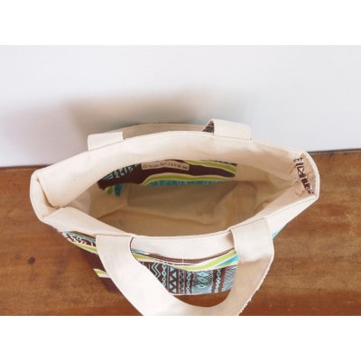 ハワイアントートとポーチの3点セット(カヒコ柄茶)