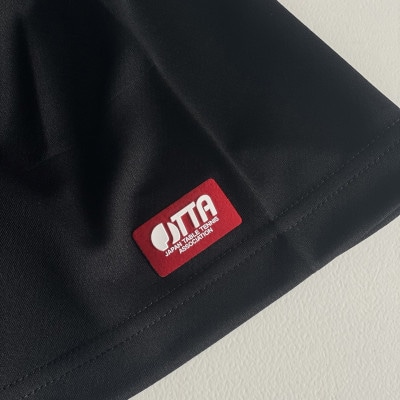 JTTA公認　卓球ユニフォーム【男女兼用(ドライ):Sサイズ】うさぎ　ブラック