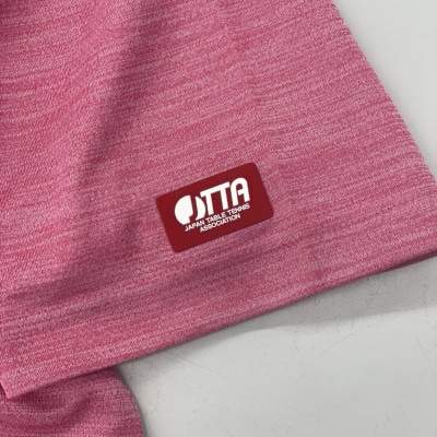 JTTA公認　卓球ユニフォーム【男女兼用(ドライ):Lサイズ】うさぎ　ピンク