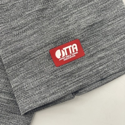 JTTA公認　卓球ユニフォーム【男女兼用(ドライ):150サイズ】ねこ　チャコール