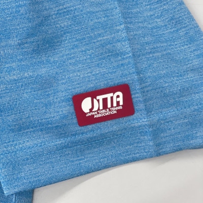 JTTA公認　卓球ユニフォーム【男女兼用(ドライ):150サイズ】ねこ　ブルー