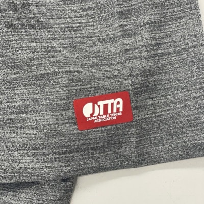 JTTA公認　卓球ユニフォーム【男女兼用(ドライ):140サイズ】うさぎ　チャコール