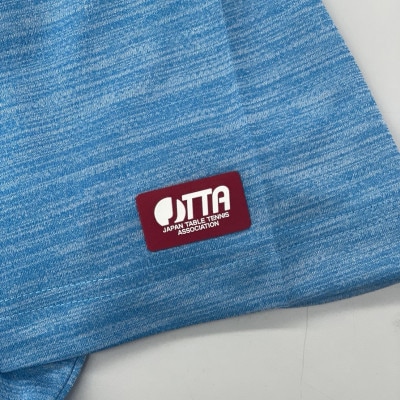 JTTA公認　卓球ユニフォーム【男女兼用(ドライ):160サイズ】うさぎ　ブルー