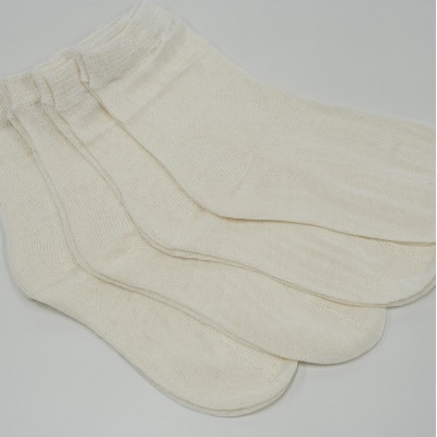 正活絹 冷えとり靴下 シルク先丸 4足セット(Mサイズ)