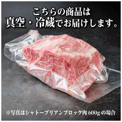 飛騨牛 シャトーブリアンブロック 約600g 【冷蔵便】A4～A5等級 黒毛和牛 ステーキなどに【配送不可地域：離島】