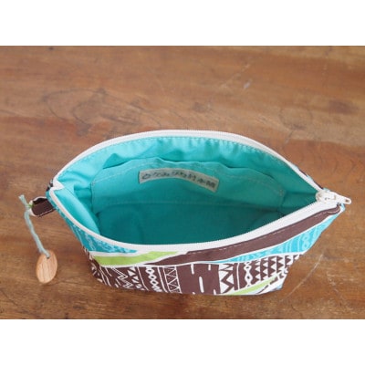 ハワイアントートとポーチの3点セット(カヒコ柄茶)