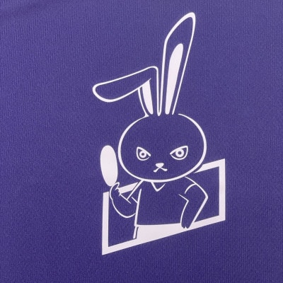 JTTA公認　卓球ユニフォーム【男女兼用(ドライ):XXLサイズ】うさぎ　パープル