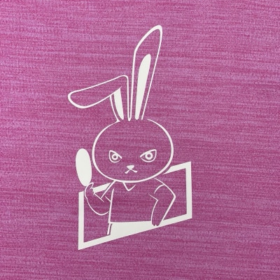 JTTA公認　卓球ユニフォーム【男女兼用(ドライ):XLサイズ】うさぎ　ピンク