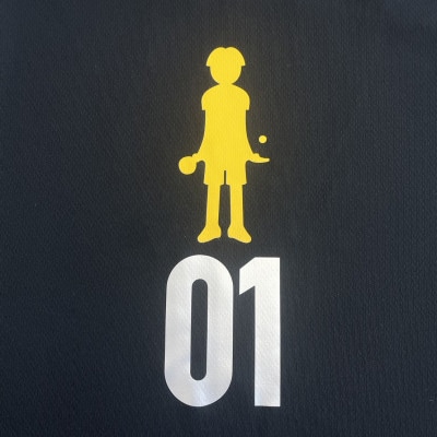 JTTA公認　卓球ユニフォーム【男女兼用(ドライ):Lサイズ】プレイヤー　01　ブラック