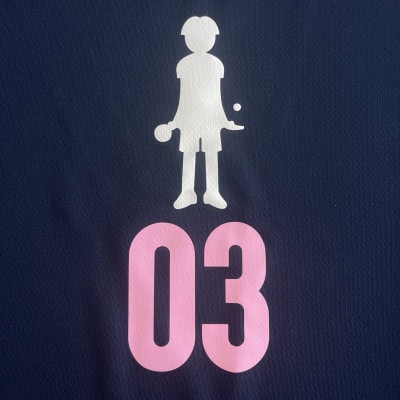 JTTA公認　卓球ユニフォーム【男女兼用(ドライ):Mサイズ】プレイヤー　03　ネイビー