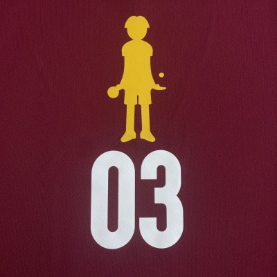 JTTA公認　卓球ユニフォーム【男女兼用(ドライ):Mサイズ】プレイヤー　03　バーガンディー