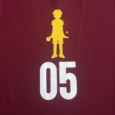 JTTA公認　卓球ユニフォーム【男女兼用(ドライ):Mサイズ】プレイヤー　05　バーガンディー