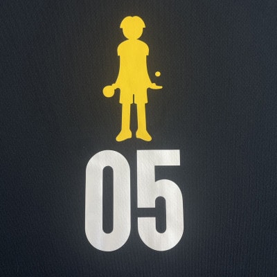 JTTA公認　卓球ユニフォーム【男女兼用(ドライ):Sサイズ】プレイヤー　05　ブラック