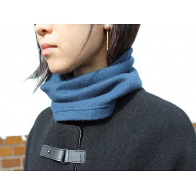 OLTAS カシミヤ100%ネックウォーマー　ブルーグリーン