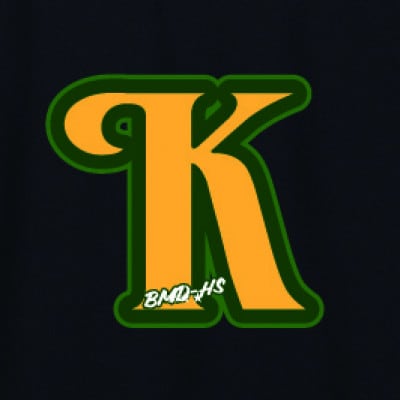 JTTA公認　卓球ユニフォーム【男女兼用(ドライ):Mサイズ】アルファベット　K　ブラック