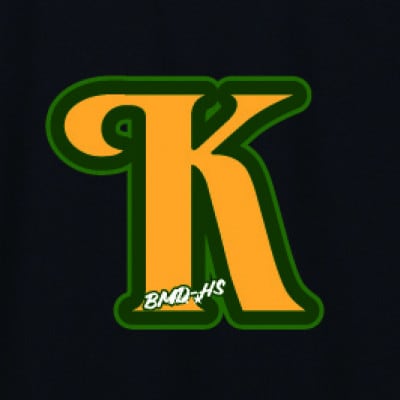 JTTA公認　卓球ユニフォーム【男女兼用(ドライ):Lサイズ】アルファベット　K　ブラック