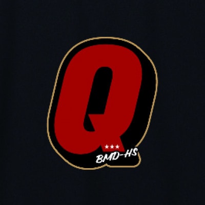 JTTA公認　卓球ユニフォーム【男女兼用(ドライ):Mサイズ】アルファベット　Q　ブラック