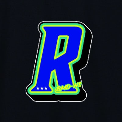 JTTA公認　卓球ユニフォーム【男女兼用(ドライ):Mサイズ】アルファベット　R　ブラック