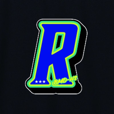 JTTA公認　卓球ユニフォーム【男女兼用(ドライ):Lサイズ】アルファベット　R　ブラック