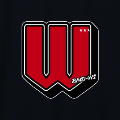 JTTA公認　卓球ユニフォーム【男女兼用(ドライ):Mサイズ】アルファベット　W　ブラック