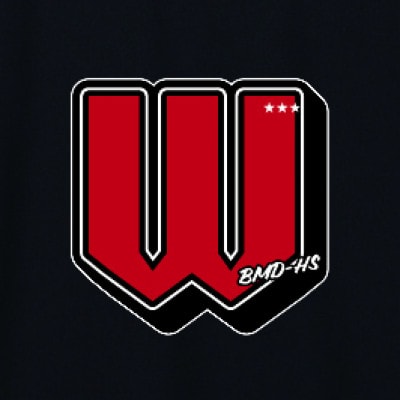 JTTA公認　卓球ユニフォーム【男女兼用(ドライ):Lサイズ】アルファベット　W　ブラック