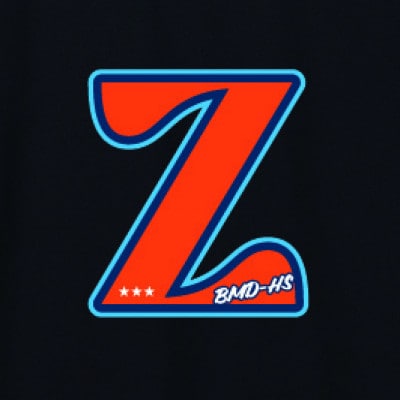 JTTA公認　卓球ユニフォーム【男女兼用(ドライ):Sサイズ】アルファベット　Z　ブラック