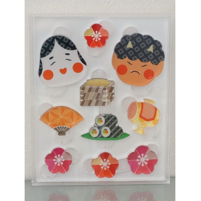 季節のアクリル積み木　収納ケース付～2月～