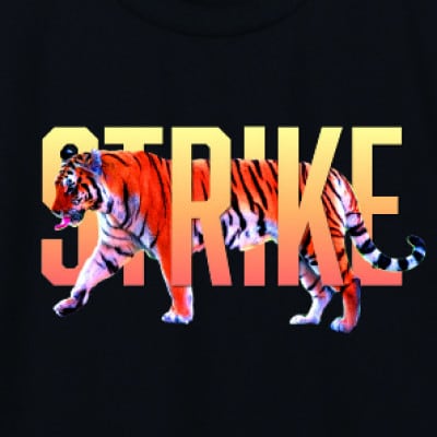 JTTA公認　卓球ユニフォーム【男女兼用(ドライ):Sサイズ】タイガー　ブラック