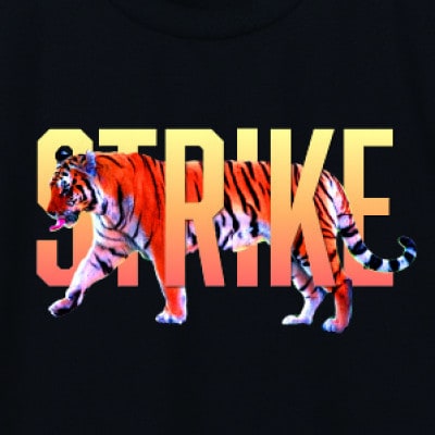 JTTA公認　卓球ユニフォーム【男女兼用(ドライ):Mサイズ】タイガー　ブラック