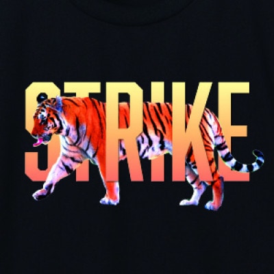 JTTA公認　卓球ユニフォーム【男女兼用(ドライ):Lサイズ】タイガー　ブラック