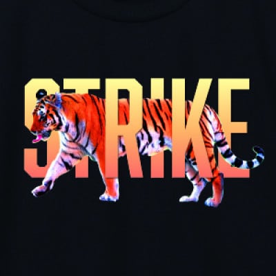 JTTA公認　卓球ユニフォーム【男女兼用(ドライ):140サイズ】タイガー　ブラック