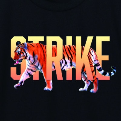 JTTA公認　卓球ユニフォーム【男女兼用(ドライ):160サイズ】タイガー　ブラック