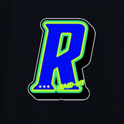 JTTA公認　卓球ユニフォーム【男女兼用(ドライ):XLサイズ】アルファベット　R　ブラック