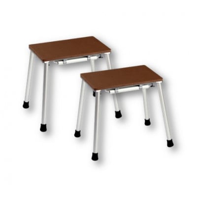 多用途スツール「コ・ベンチ」ブラウン(2台セット)