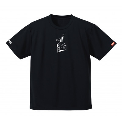 JTTA公認　卓球ユニフォーム【男女兼用(ドライ):Sサイズ】うさぎ　ブラック