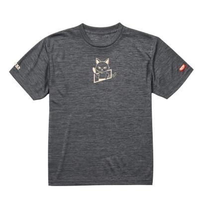 JTTA公認　卓球ユニフォーム【男女兼用(ドライ):Mサイズ】ねこ　チャコール