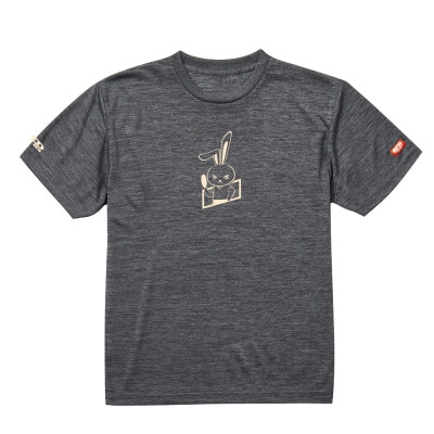 JTTA公認　卓球ユニフォーム【男女兼用(ドライ):150サイズ】うさぎ　チャコール