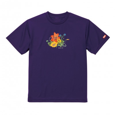 JTTA公認　卓球ユニフォーム【男女兼用(ドライ):Sサイズ】フラワー　パープル