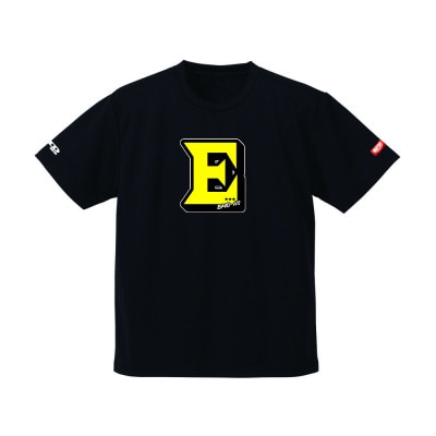 JTTA公認　卓球ユニフォーム【男女兼用(ドライ):Lサイズ】アルファベット　E　ブラック