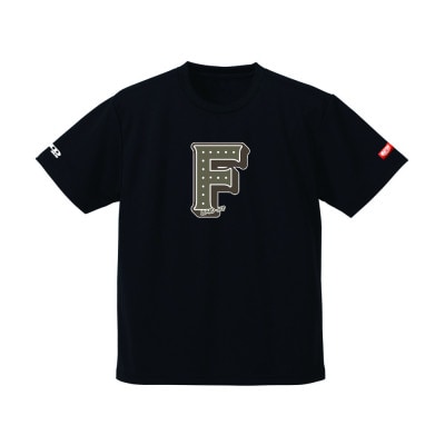 JTTA公認　卓球ユニフォーム【男女兼用(ドライ):Lサイズ】アルファベット　F　ブラック